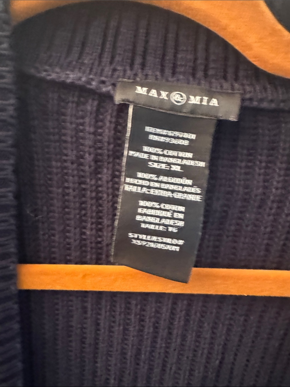 SALE‼️MIA Navy Open-Front Ribbed Cardigan - Picture 5 of 8